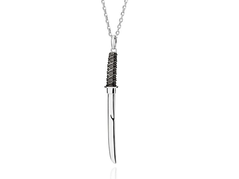 Pingente masculino Bushido com design inspirado na cultura samurai e acabamento sofisticado da Julio Okubo.