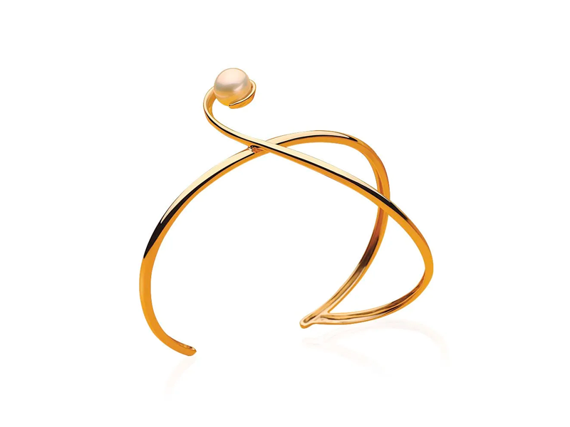 Pulseira em ouro amarelo 18k com pérola verdadeira cultivada Julio Okubo