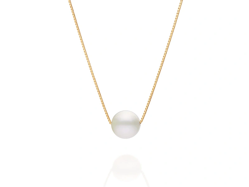 Gargantilha em ouro amarelo com pérola South Sea da Julio Okubo