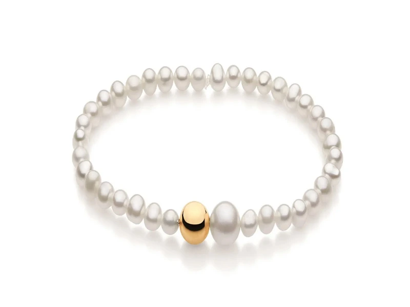 Pulseira de perolas com ouro amarelo da Julio Okubo